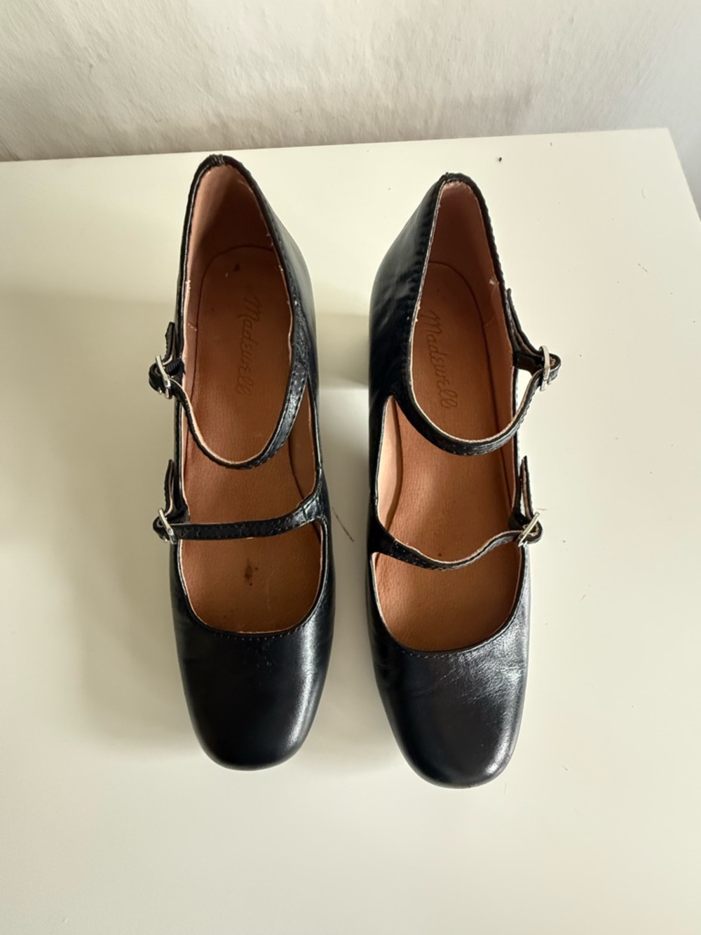 Madewell Black Leather Nettie Mary Jane Heels, 6.5 - Picture 4 of 8